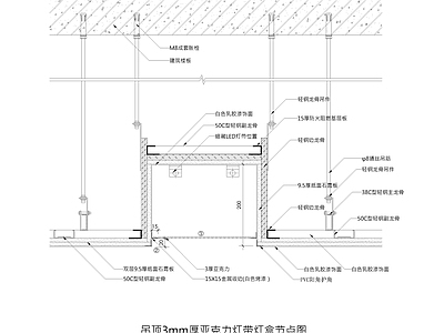 现代工装图库 吊顶节点图 亚克力灯槽 施工图 工装图库