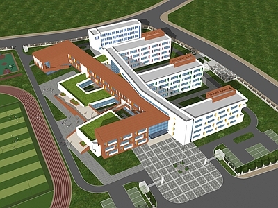 现代学校建筑 现代学校精细化模