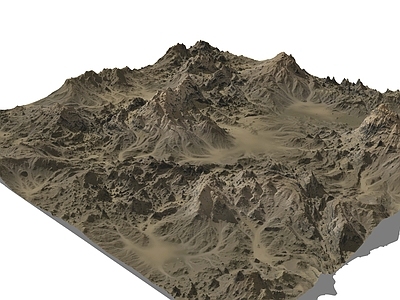 现代山 山脉地形景观 荒漠地形
