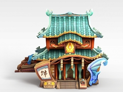 现代办公大厅 游戏场景小楼