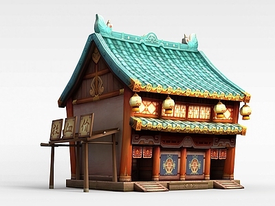 现代办公大厅 游戏场景房屋建筑
