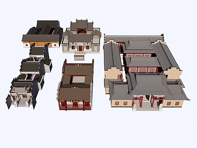 中式古建筑 祠堂 宗祠 古建筑