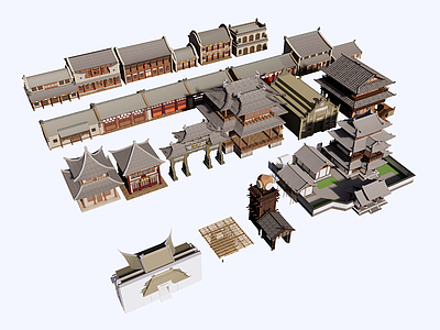 中式古建筑 古建筑 牌坊