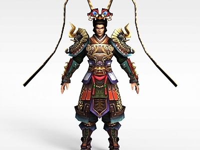现代虚拟人物 游戏赤壁动漫游戏人物男人战士