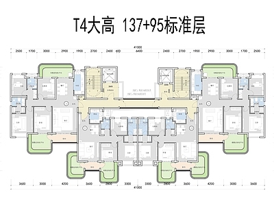 现代住宅楼建筑 第四代住宅 施工图