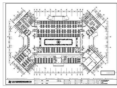 现代整体办公空间 办公楼室内设计施 施工图