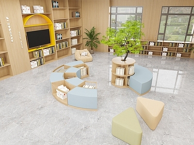 现代图书馆 图书馆 书吧 休闲书吧 阅览室 阅读区