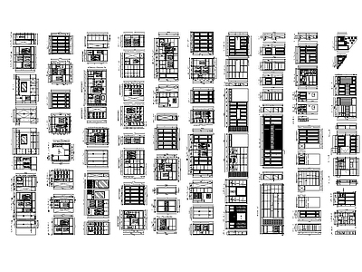 现代中式柜子 柜子立面图 衣柜 酒柜 鞋柜 吊柜 施工图