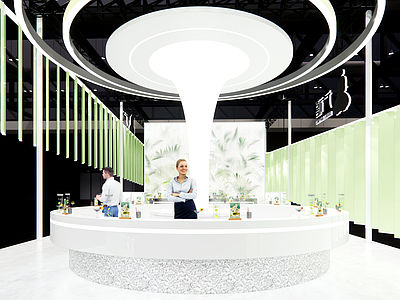 现代奶茶店 水吧台 酒水吧 圆形吧台 吧台 饮品店