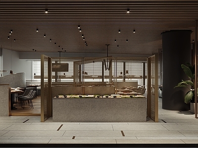 现代中餐厅 中餐厅效果图