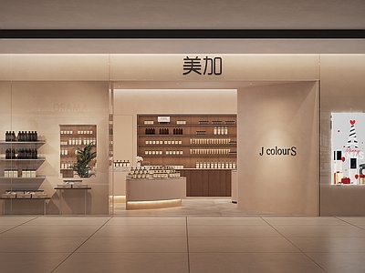 现代其他商业空间 美妆化妆品店 美妆店门头 品牌广告橱窗展示 入口前厅