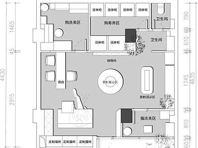 现代其他工装空间 宠物店 施工图
