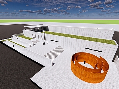 现代极简艺术风格建筑 美术展览馆 艺术美术馆 创意特色建筑