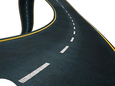 现代路灯 道路 公路
