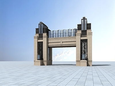 现代其他建筑外观 欧式大门