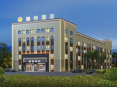 现代酒店外观 现代酒店建筑外观