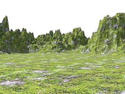 现代其他景观 公园景观 群山峻岭 地形 自然山体 山地公园