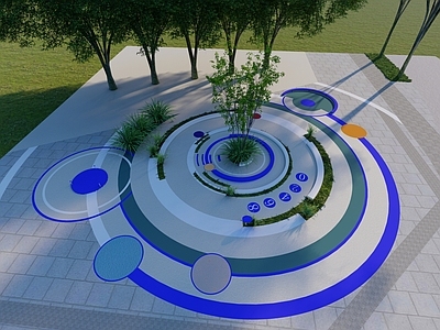 现代极简口袋公园 lumion