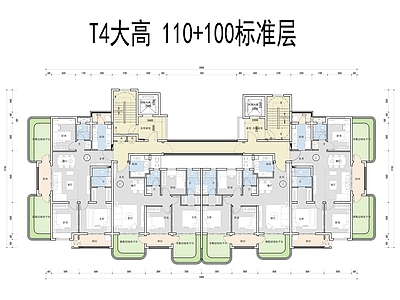 现代住宅楼建筑 第四代住宅 施工图