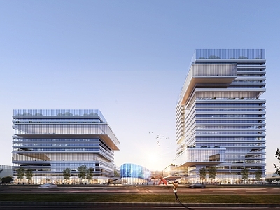 现代简约其他工业建筑 产业园 创意园 办公楼 现代办公楼