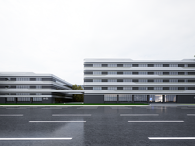 现代厂房 现代工业厂房 现代简约厂房 多层厂房 厂房建筑 多层办公