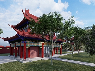 中式古建筑 中式建筑 中式寺庙