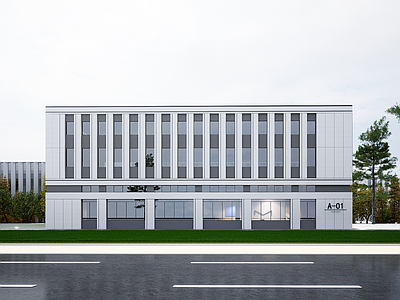 现代厂房 现代简约厂房 现代工业厂房 多层厂房 厂房建筑 多层办公