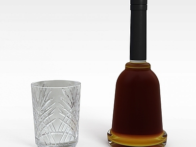 现代其他厨卫 洋酒和酒杯