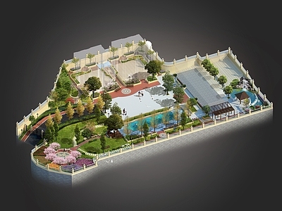现代简约庭院 别墅景观 庭院景观 私人住宅景观
