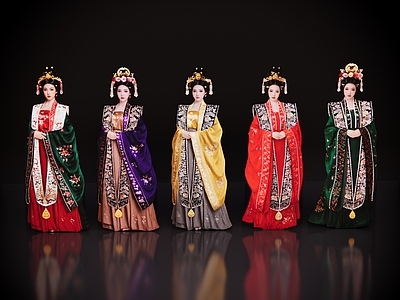 女人 2D凤冠霞帔 古装美女 古典美人 古风美女 古装人物