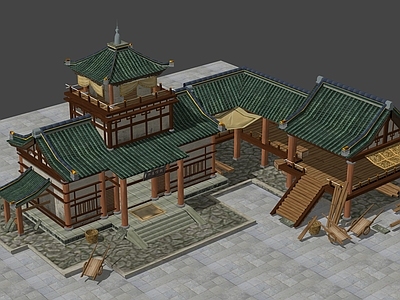 中式复古风格建筑 材料店