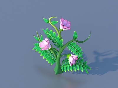 花草组合 卡通 植物 灌木