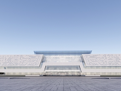 现代展览馆建筑 现代文化展览中心