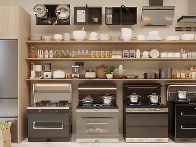 厨房用品 厨房用品组合 餐具组合 厨房电器组合 锅碗瓢盆调味品 集成灶打火灶油烟