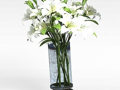 现代佛龛 百合花