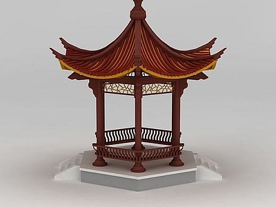 现代其他建筑外观 六角亭