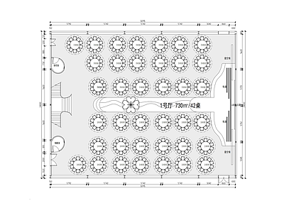 现代其他商业空间 婚礼宴会厅 演唱会宴会厅 山茶花舞厅 大型宴会厅 异形宴会厅 施工图
