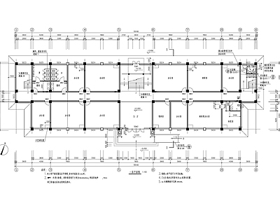 办公楼建筑 四层工厂综合楼 多层办公楼 办公楼平面图 框架结构 八度抗震设防烈度 施工图