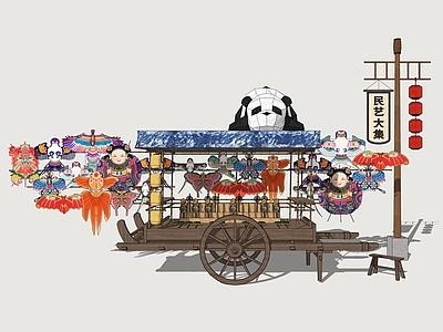 摊位 风筝 风筝铺 民俗集市 集市摊位 民俗摊位