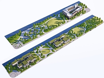 现代景观公园 雨水花园 滨水带状公园景观 儿童戏水乐园 现代公园景观 体育公园