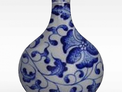 现代麻将桌 青花瓷花瓶