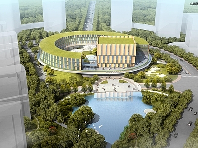 现代其他公共建筑 上海奉贤社区中心 平立剖全套图纸 施工图