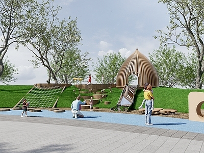 现代儿童游乐区 儿童游乐区 儿童活动设施