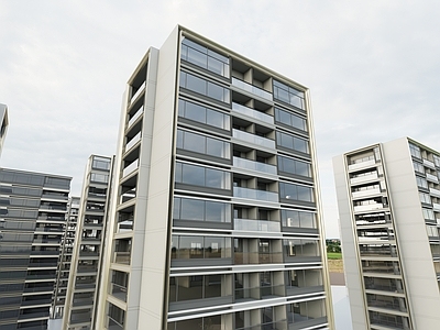 简约轻奢小区建筑 杭州中天紫映云府 杭州大家住宅小区 小区住宅建筑深化