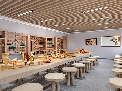 现代教室 现代手工教室 木工教室 美术教室