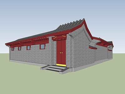 中式新中式古建筑 四合院 古建合院