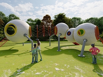 现代儿童游乐区 毛毛虫儿童滑梯