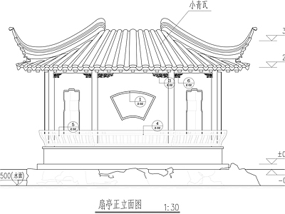 其他古建筑 园林古建山亭 施工图