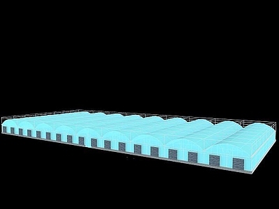 现代其他建筑外观 圆拱连栋温室