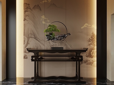 新中式条案 新中式端景台 条案